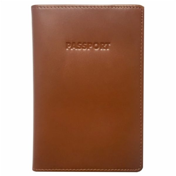 Krin Leather Passport Cover Tan Krin